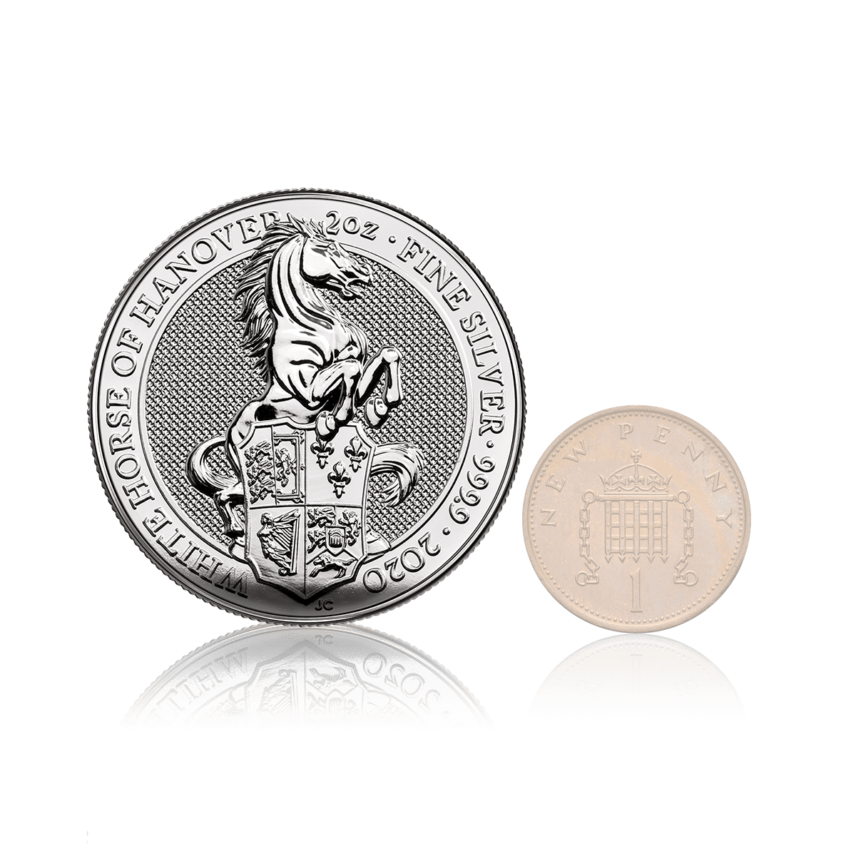 2oz Silver Queens Beasts White Horse Of Hanover (2020) 5